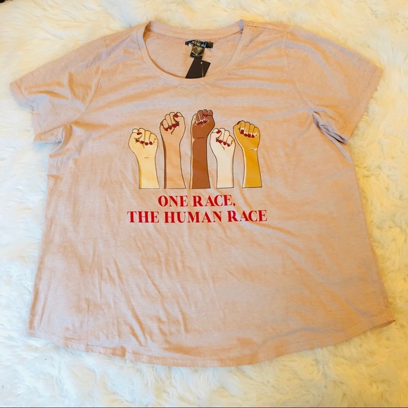 SABLE SKY One Race The Human Race T’Shirt - Picture 2 of 9